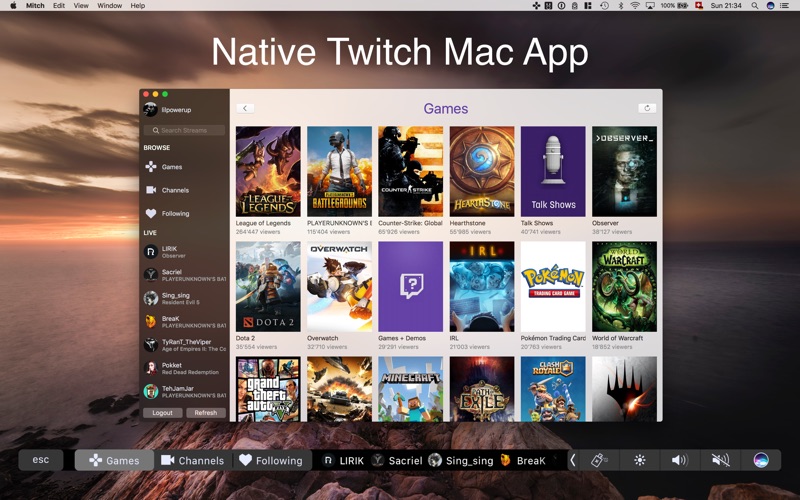 do a video setup for twitch streaming on mac 2017